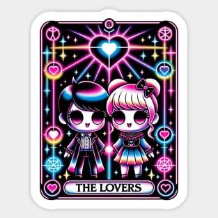 The Lovers Tarot Card Kawaii Cute Pastel Goth Sticker